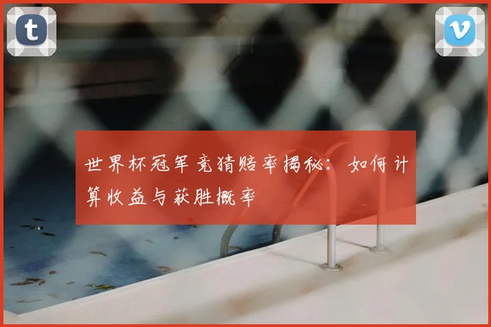 世界杯冠军竞猜赔率揭秘:如何计算收益与获胜概率